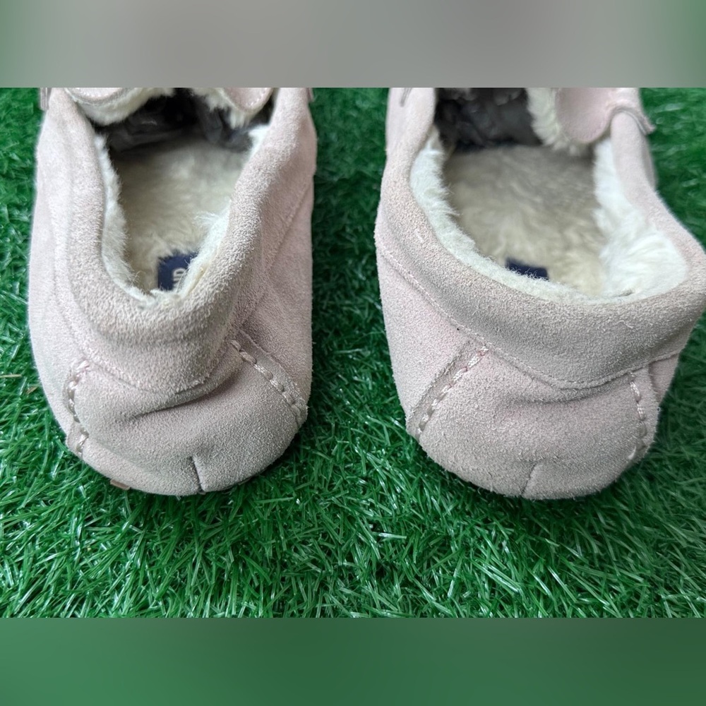 Land’s End Women’s Pink‎ Suede Loafers with Monogram Size 10 - Picture 2 of 6